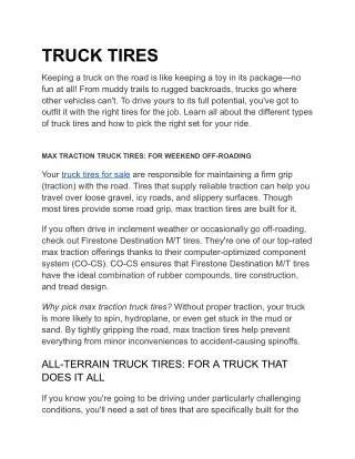 truck tires