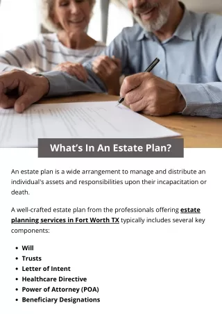 What’s In An Estate Plan?