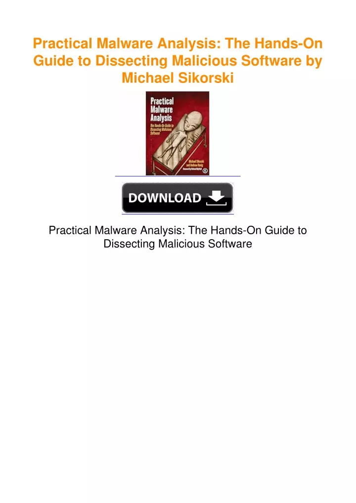 PPT - Practical Malware Analysis: The Hands-On Guide to Dissecting ...