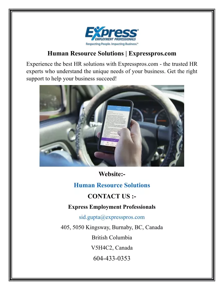 human resource solutions expresspros com