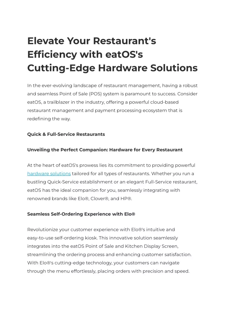 elevate your restaurant s efficiency with eatos