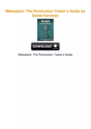 Metasploit: The Penetration Tester's Guide by David Kennedy