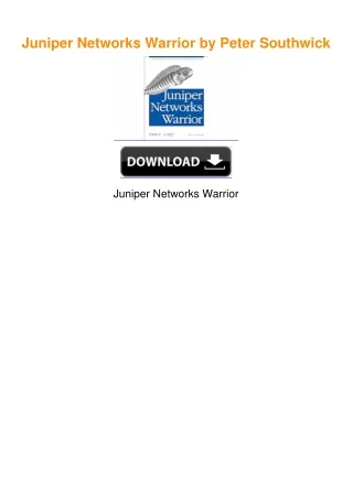 Juniper Networks Warrior by Peter Southwick