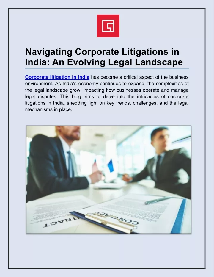 navigating corporate litigations in india