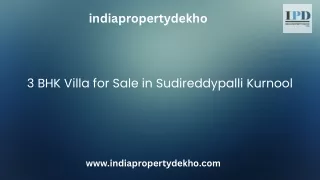3 bhk villa for sale in kurnool sudireddypalli