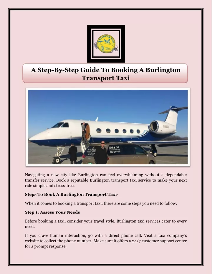 a step by step guide to booking a burlington