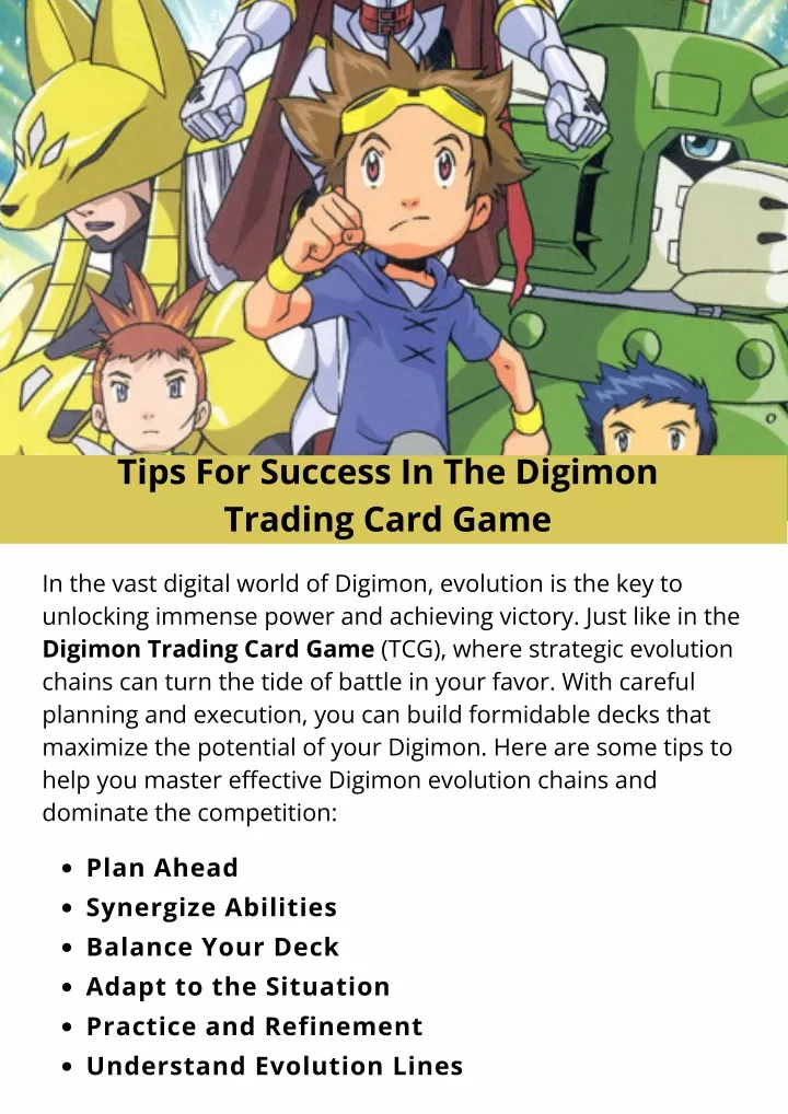tips for success in the digimon trading card game
