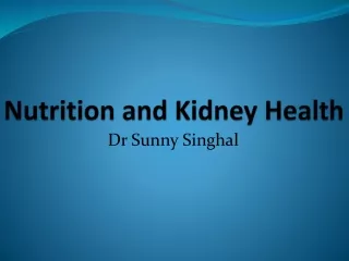 Nutrition and Kidney Health