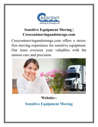 Sensitive Equipment Moving  Crescentmovingandstorage