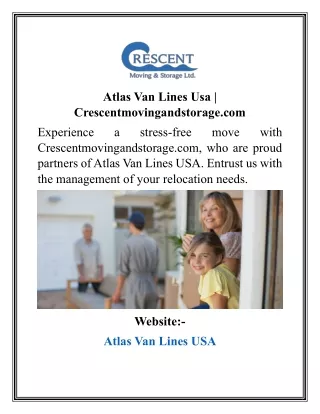 Atlas Van Lines Usa  Crescentmovingandstorage