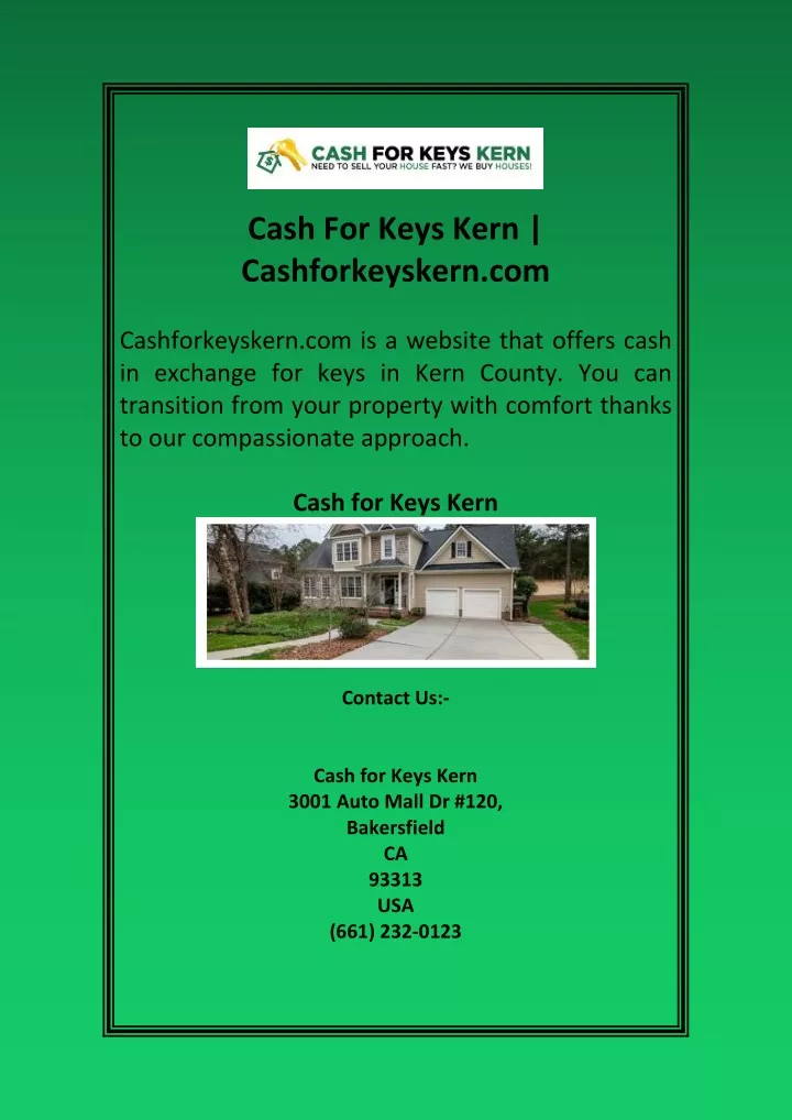 PPT - Cash For Keys Kern Cashforkeyskern com PowerPoint Presentation ...