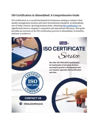 ISO Certification in Ahmedabad