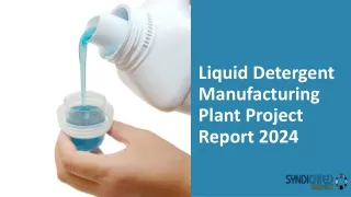 Liquid Detergent Manufacturing Plant Project Report Pdf 2024