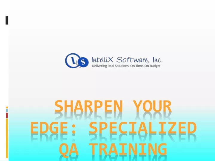 sharpen your edge specialized qa training