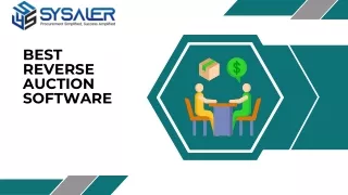 Sysaler Benefits of Reverse Auction Software in India-