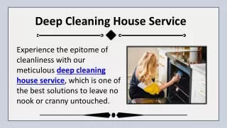 deep cleaning house service