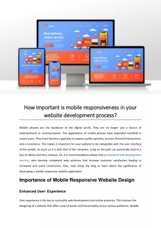 How important is mobile responsiveness in your website development process