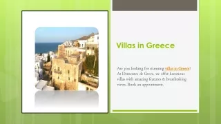 Villas in Greece