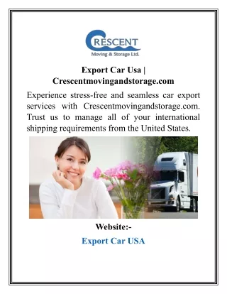 export car usa crescentmovingandstorage