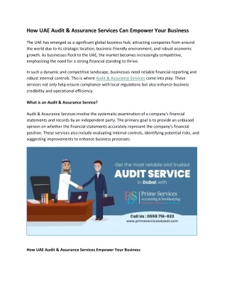 UAE Audit & Assurance Services