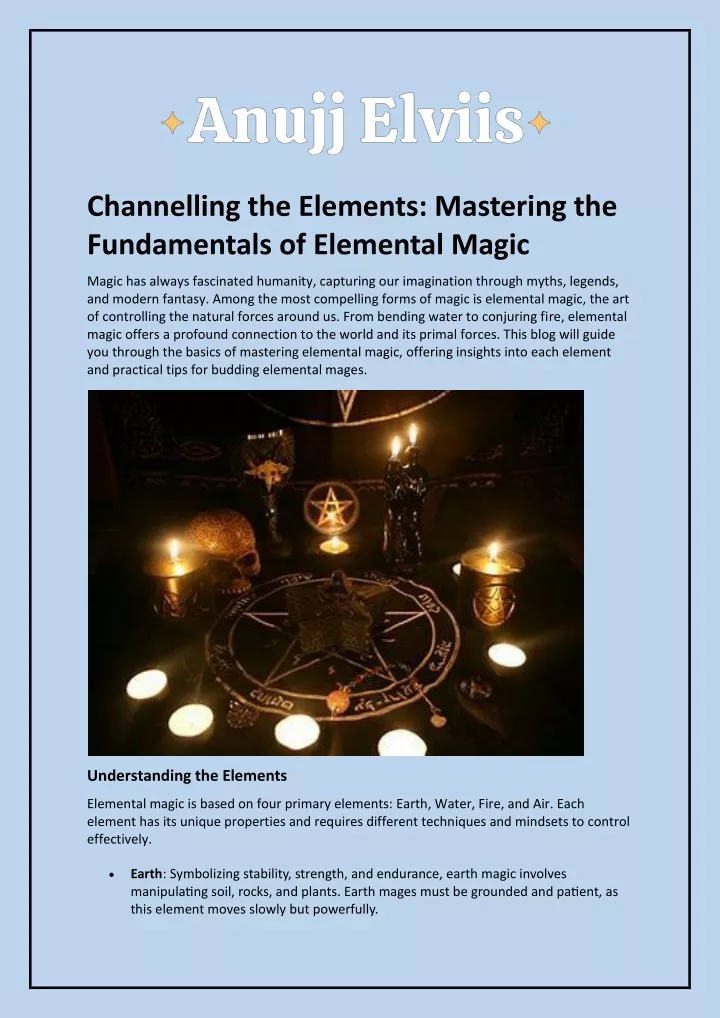 channelling the elements mastering