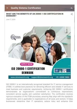 quality sistema certi cation
