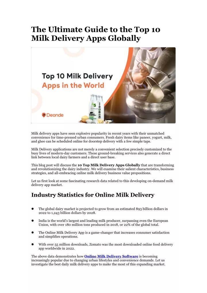 the ultimate guide to the top 10 milk delivery