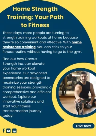 Home Strength Training: Your Path to Fitness