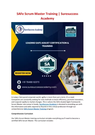 SAFe Scrum Master Training