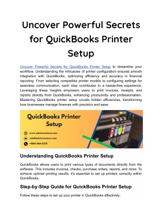 uncover powerful secrets for quickbooks printer