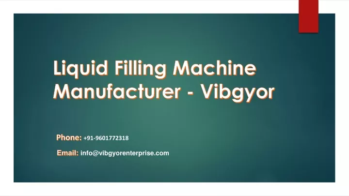 liquid filling machine manufacturer vibgyor