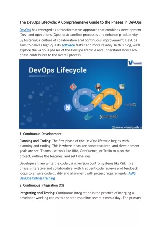 the devops lifecycle a comprehensive guide
