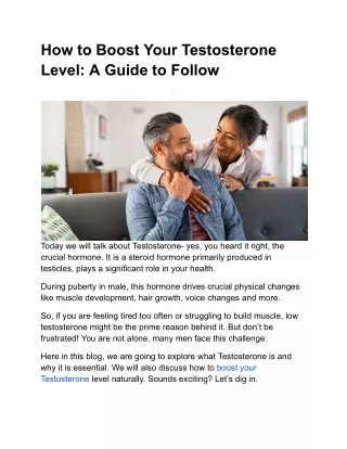 How to Boost Your Testosterone Level_ A Guide to Follow