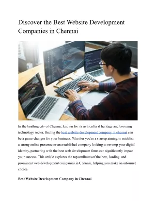 discover the best website development companies