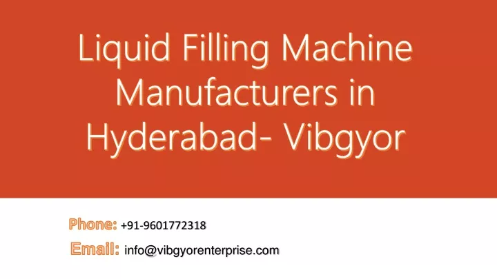 liquid filling machine manufacturers in hyderabad vibgyor