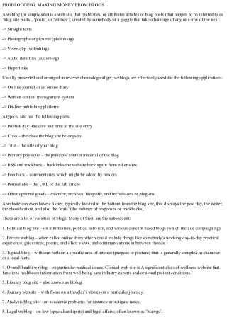 Problogging generating revenue from blogs