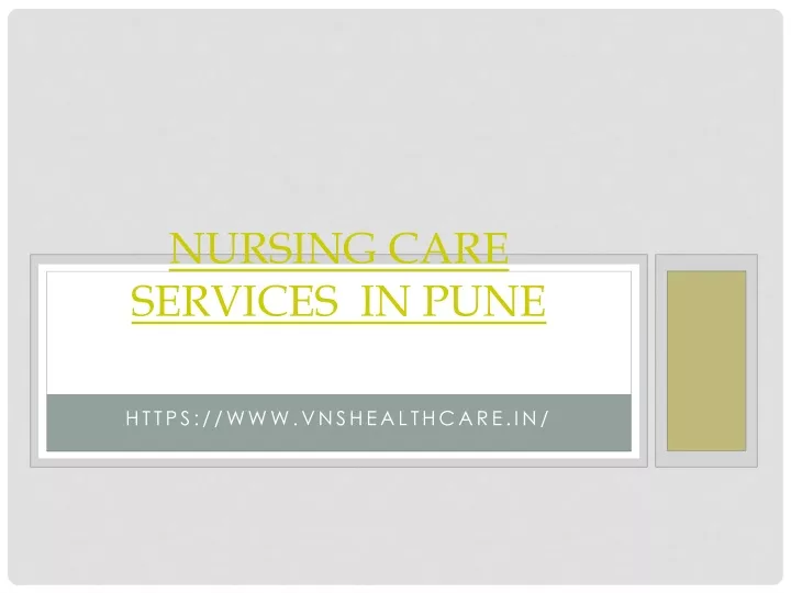 nursing care services in pune