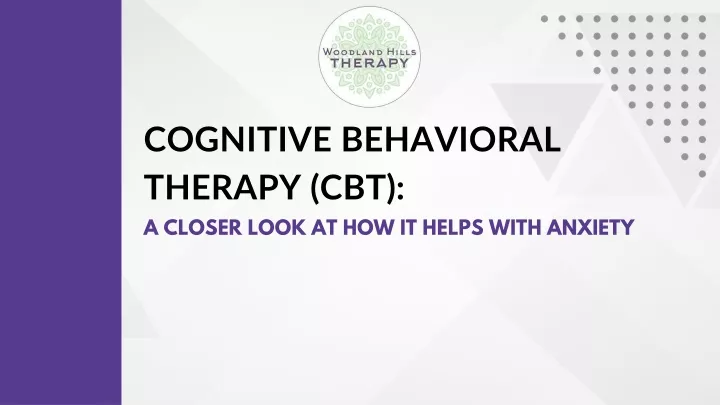 cognitive behavioral therapy cbt