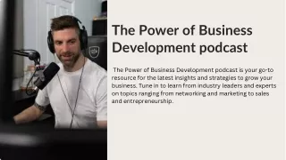 The power Business development podcast