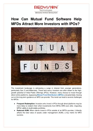 How Can Mutual Fund Software Help MFDs Attract More Investors with IPOs