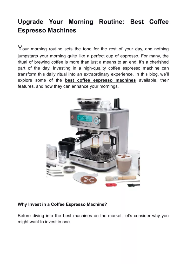 upgrade your morning routine best coffee espresso