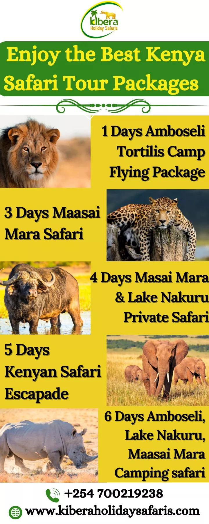 enjoy the best kenya safari tour packages