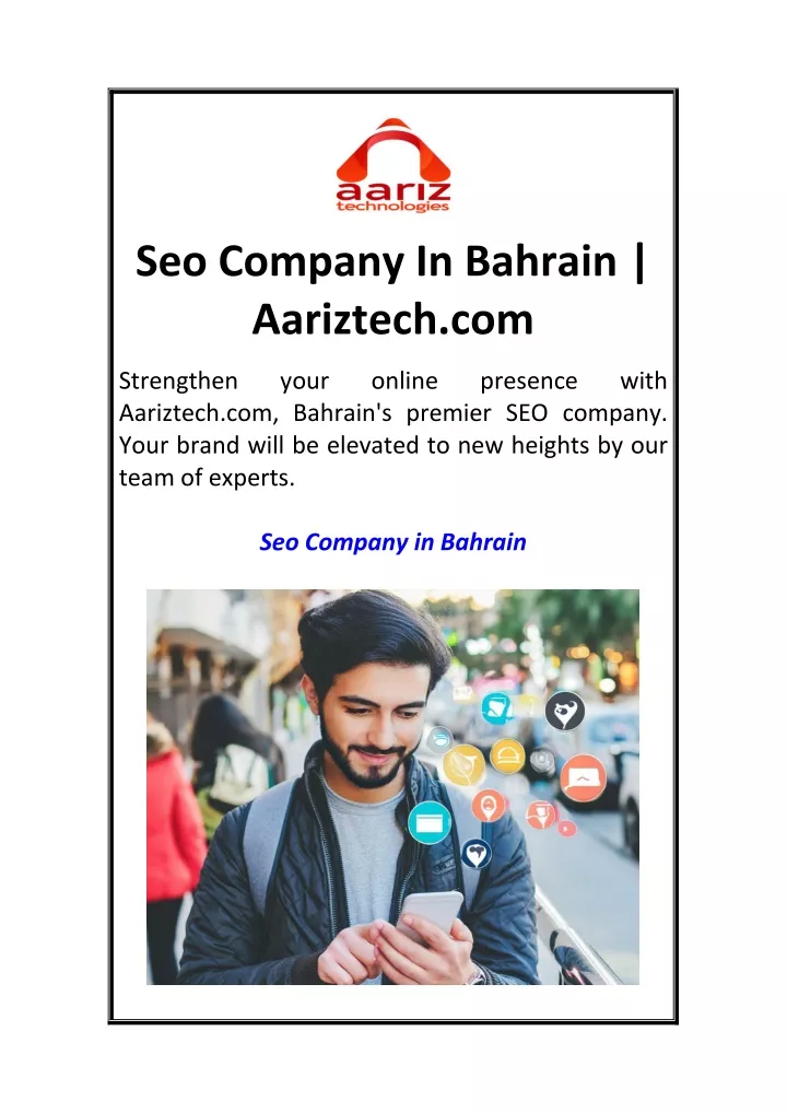 seo company in bahrain aariztech com