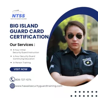 Big Island Guard Card Certification