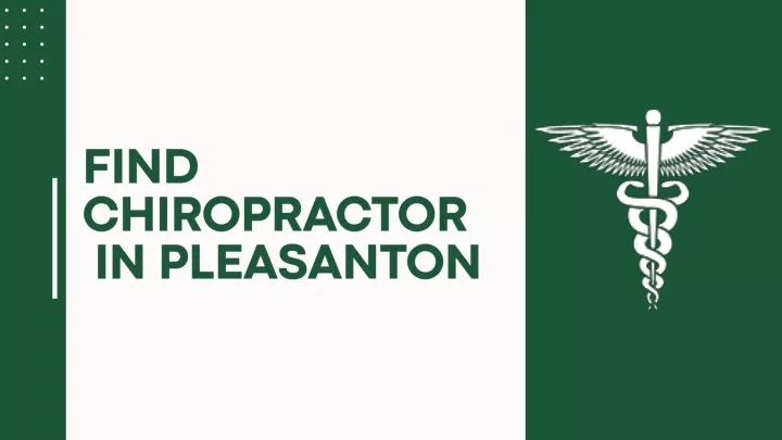 find chiropractor in pleasanton