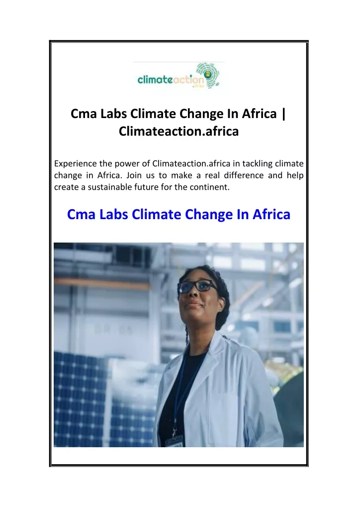 cma labs climate change in africa climateaction