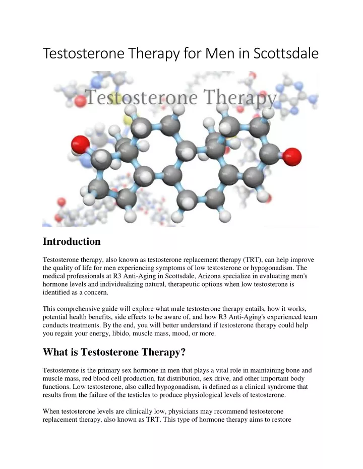 testosterone therapy for men in scottsdale