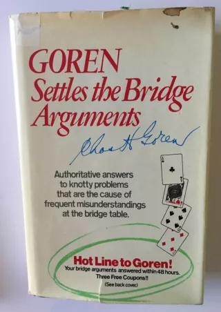 ❤read⚡ Goren Settles the Bridge Arguments