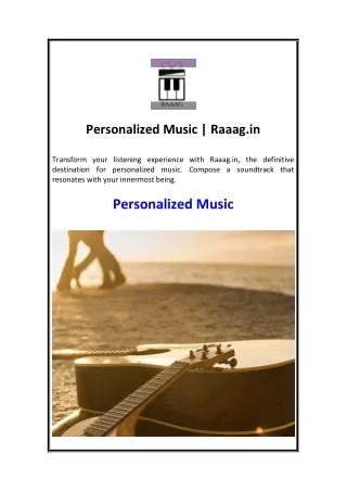personalized music raaag in