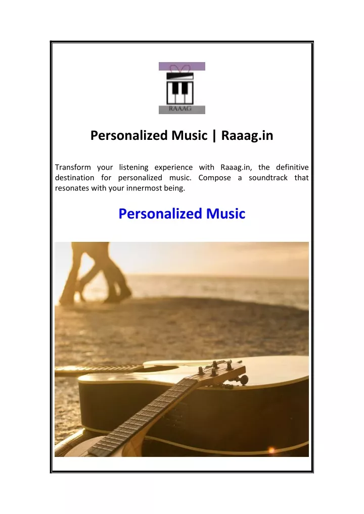 personalized music raaag in